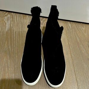 Vince suede and fur pull-on bootie